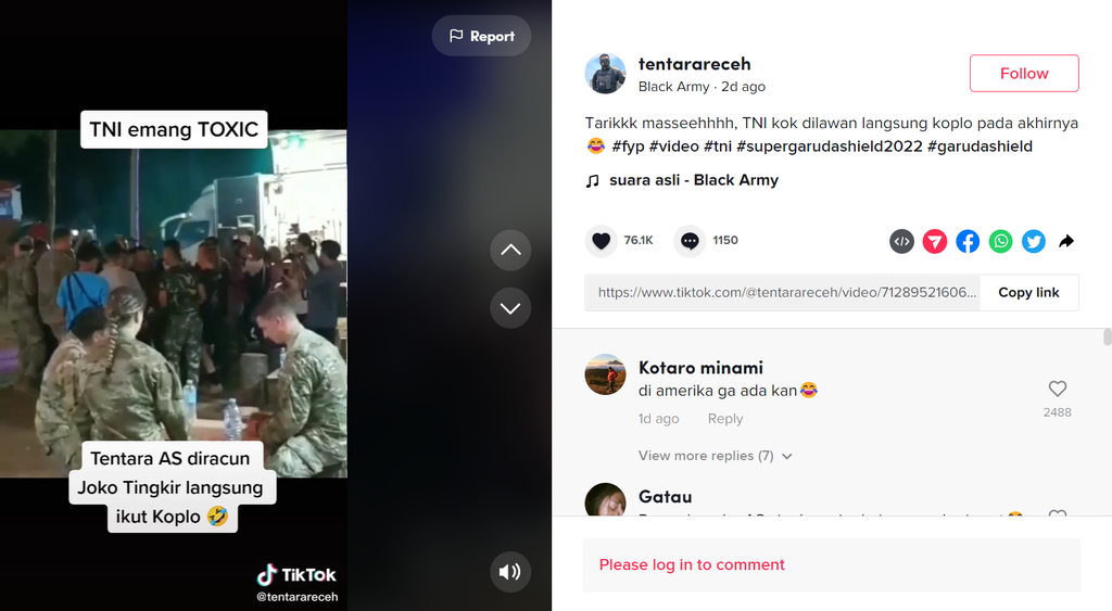 tentara as joget dangdut