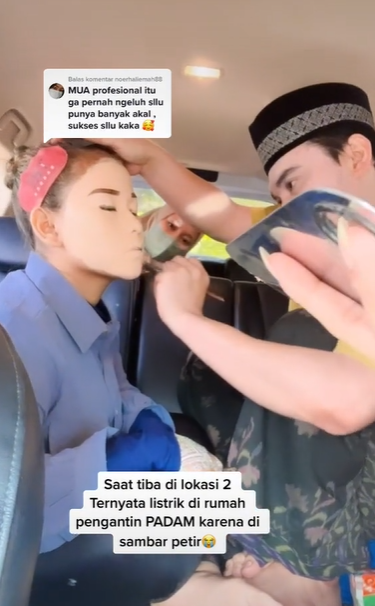 MUA Rias Pengantin di Mobil