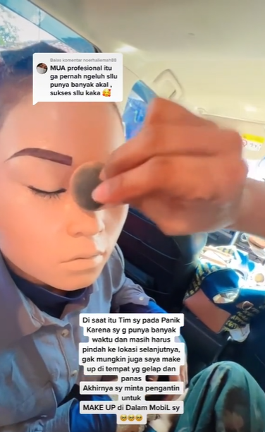 MUA Rias Pengantin di Mobil