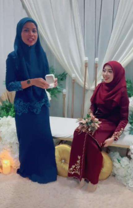Viral mantan istri antar mantan suami lamaran.