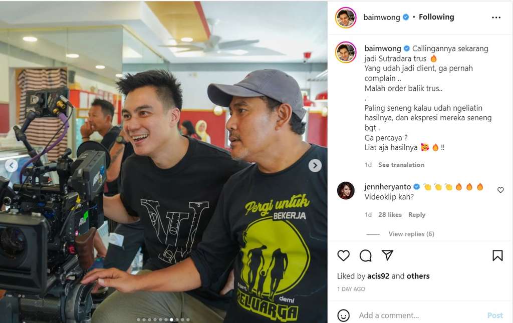 Baim Wong jadi Sutradara