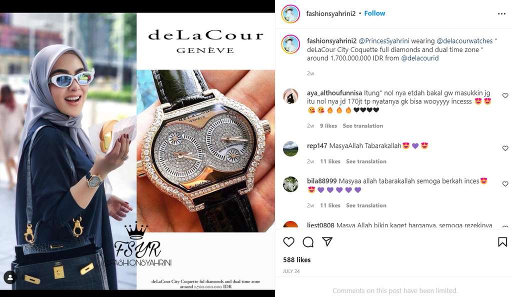 Jam Tangan mewah Syahrini