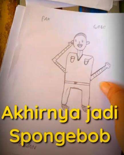 Pak guru tak sanggup lagi lihat hasil tugas menggambar murid-muridnya.