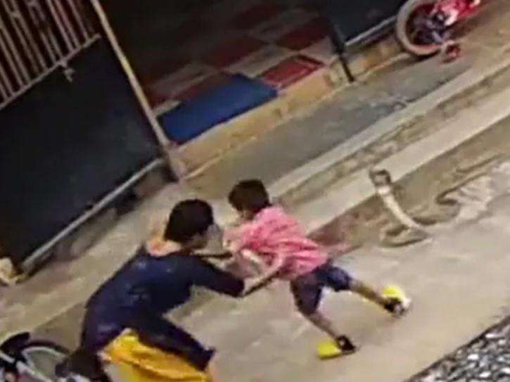 Ibu selamatkan anak dari ular kobra