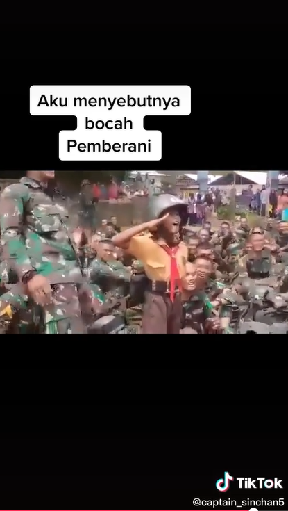 Aksi Siswa SD Pimpin Yel-yel Taruna TNI, Keberaniannya Tuai Pujian