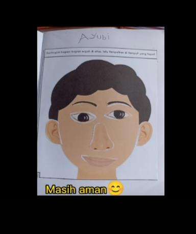 Begini jadinya kalau murid TK diberi tugas melengkap bagian wajah, ngakak!