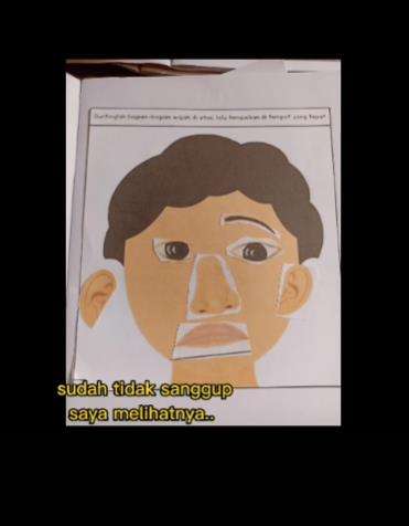 Begini jadinya kalau murid TK diberi tugas melengkap bagian wajah, ngakak!
