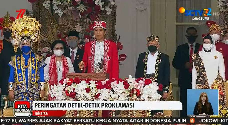 Penampilan Jokowi pakai adat Buton Sulawesi Tenggara