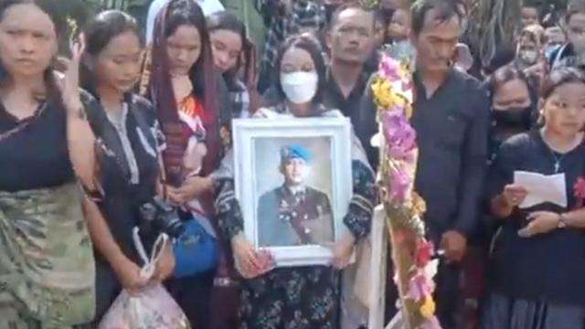 Situasi saat pemakaman ulang Brigadir J