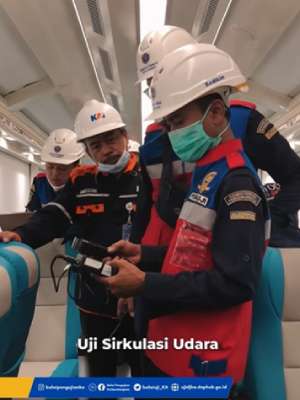 Dilakukan pengujian pada kereta panoramic.