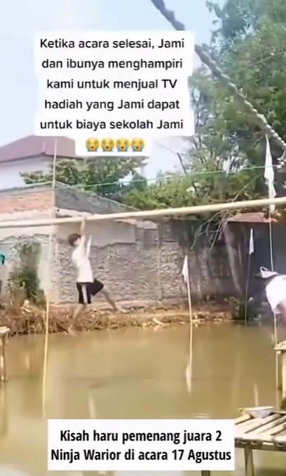 Susah Payah Juarai 'Ninja Warrior' Lomba 17-an, Anak Ini Terpaksa Jual Hadiahnya Demi Biaya Sekolah