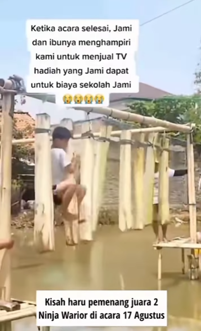Susah Payah Juarai 'Ninja Warrior' Lomba 17-an, Anak Ini Terpaksa Jual Hadiahnya Demi Biaya Sekolah