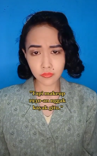 TikToker Buat Tampilan Makeup di Era 1930-an