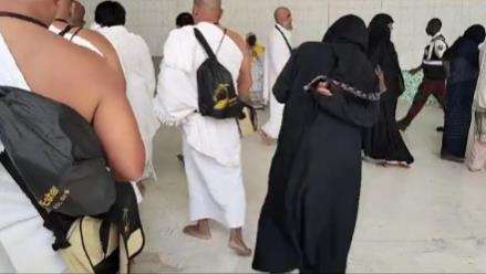 Jemaah bertingkah seperti kera saat ibadah di Mekah.