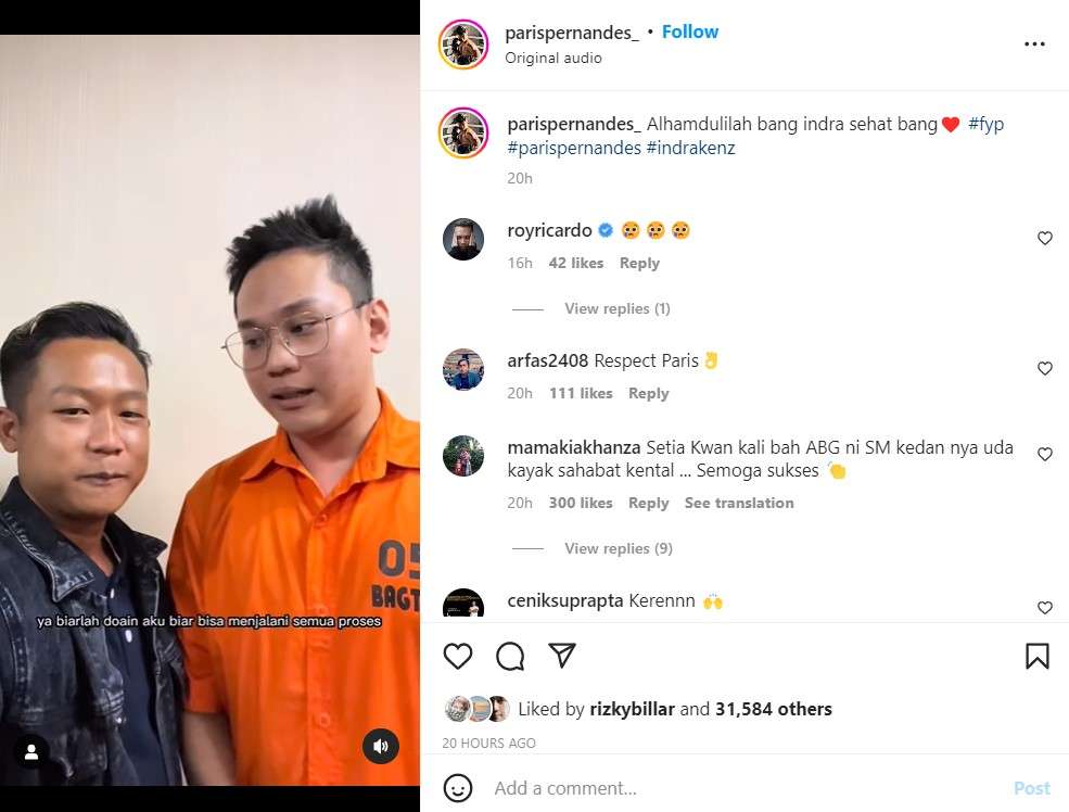 penampilan baru Indra Kenz