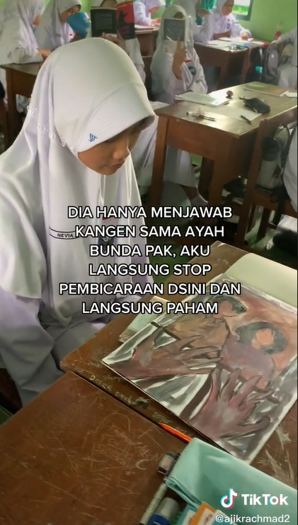 Siswa Ini Buat Lukisan Tak Sesuai Tugas, Cerita di Baliknya Penuh Maknaq