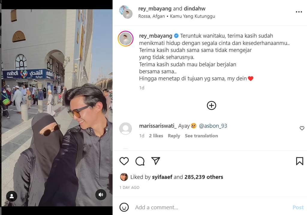 Unggahan Rey Mbayang