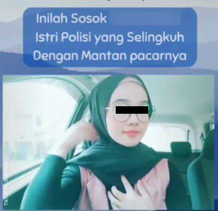 Penampakan wajah istri polisi yang ketahuan tidur di hotel sama selingkuhan.