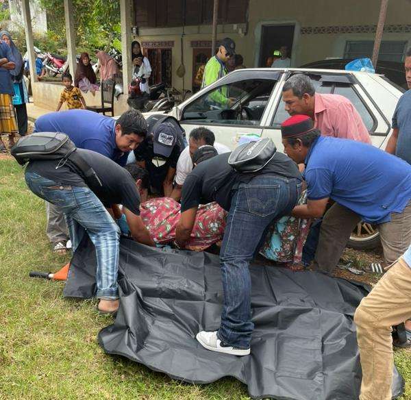 Suami tabrak istri hingga tewas.