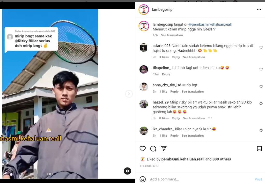 Pria mirip Rizky Billar Pria mirip Rizky Billar