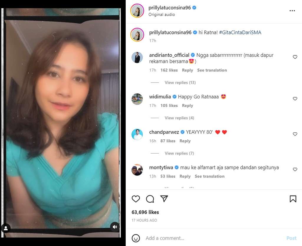 Penampilan baru Prilly Latoconsina