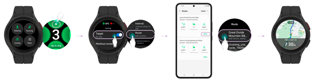 Tahapan menggunakan Turn-by-turn Navigation
