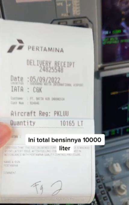 Isi bensin pesawat habis uang Rp150 jutaan.
