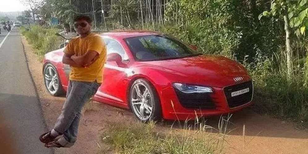 7 foto editan pria dengan kendaraan mewah.