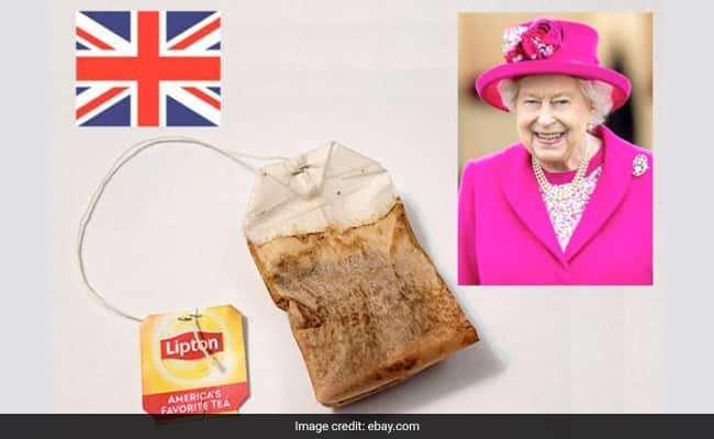 Kantung teh celup yang diklaim bekas Ratu Elizabeth II.