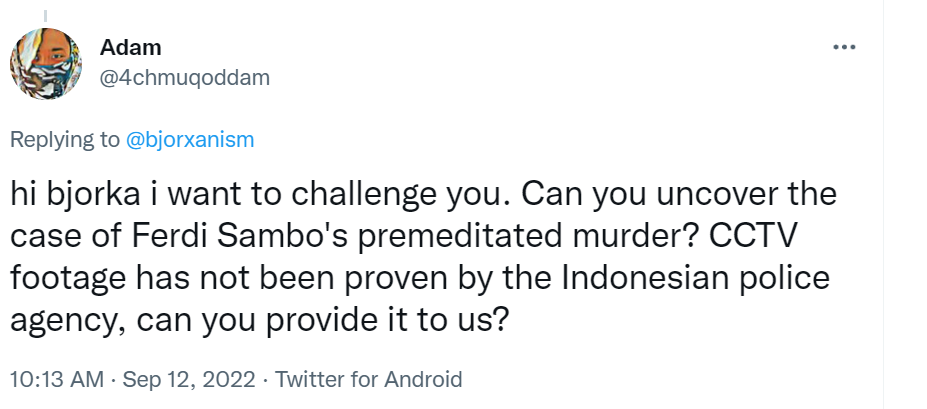 Bjorka ungkap kasus Ferdy Sambo