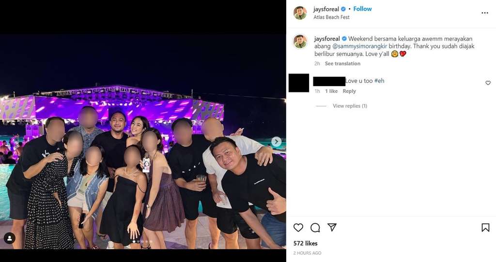 Wijin kembali bertemu Gisel di acara Ultah Sammy Simorangkir