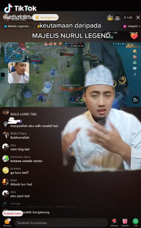 Viral Ustaz Dakwah di Game Mobile Legend, sampai Ada yang Mualaf