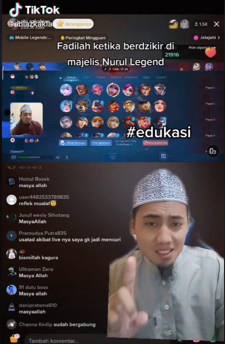 Viral Ustaz Dakwah di Game Mobile Legend, sampai Ada yang Mualaf