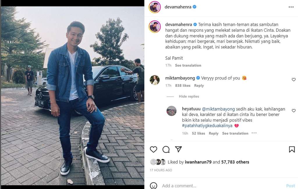 Unggahan Deva Pamit