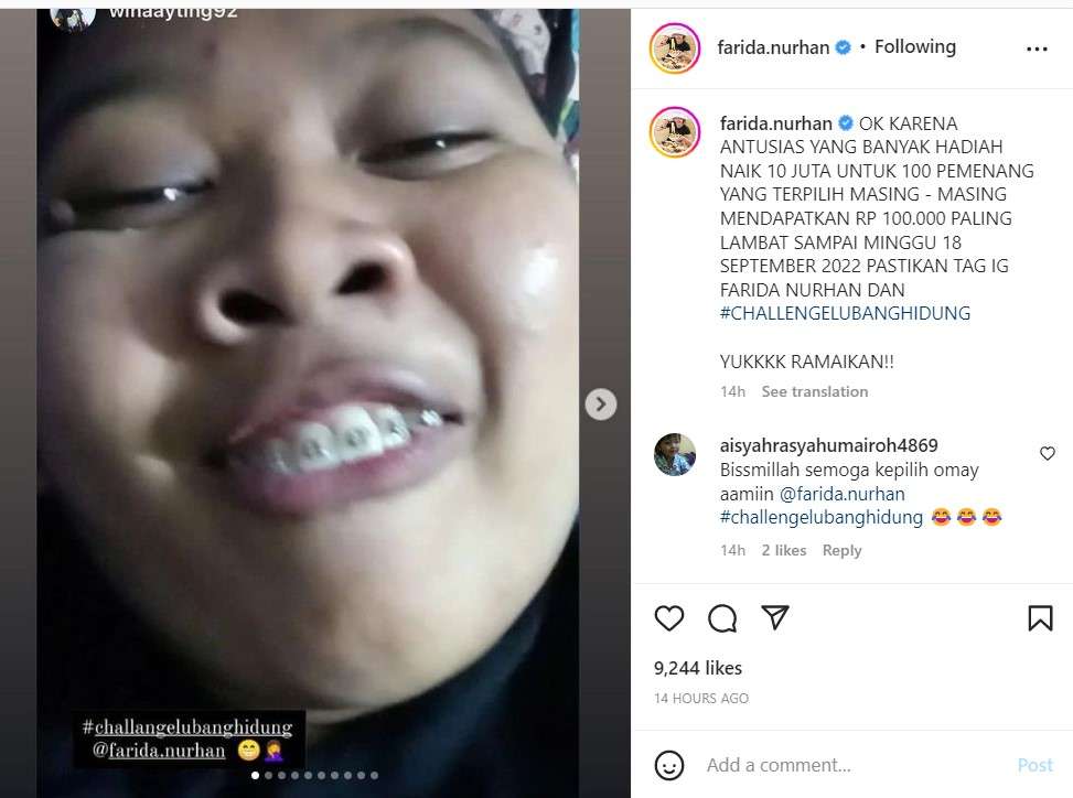 Unggahan Farida Nurhan