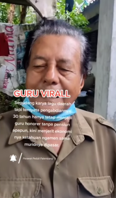 Miris, Guru Honorer 30 Tahun Mengabdi Tanpa Pensiun, Kini Ngamen di Pasar