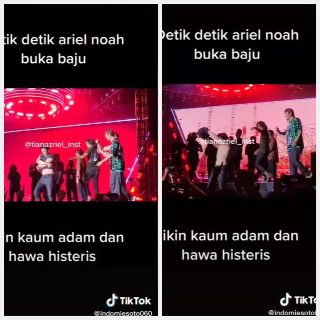 Video Ariel Noah buka baju