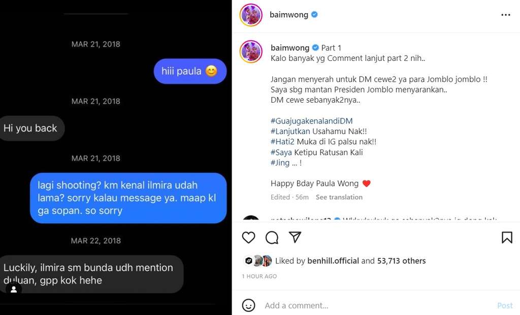 Postingan Baim Wong Postingan Baim Wong