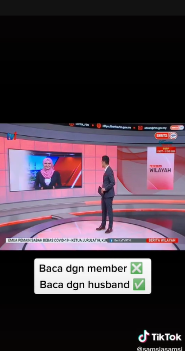 Siaran Berita Bareng Istri, Presenter Pria Ini Kelepasan Panggil Sayang