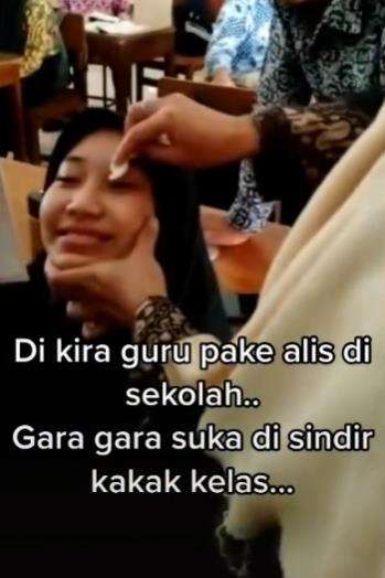 Dirazia guru dikira pakai pensil alis ke sekolah.
