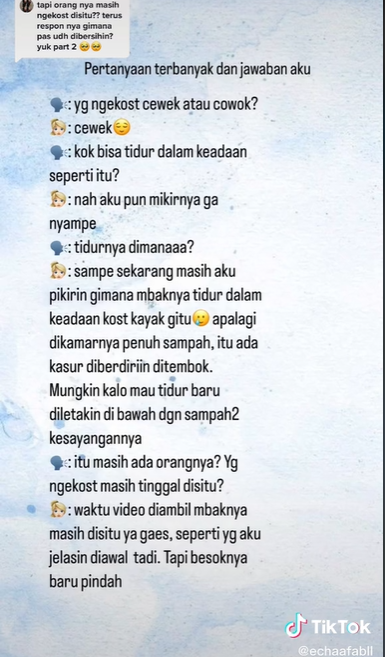 Penampakan Kamar Kos Penuh Sampah dan Sisa Makanan