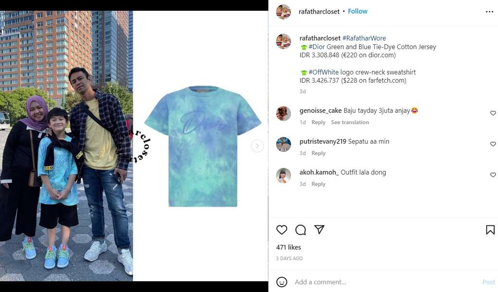 Fashion Rafathar di Amerika