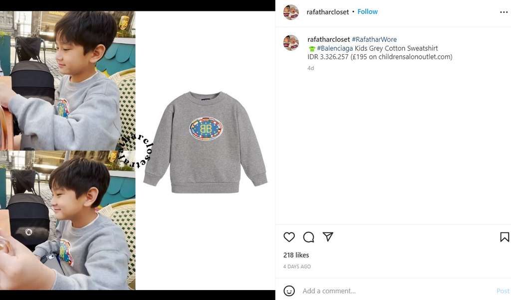 Fashion Rafathar di Amerika