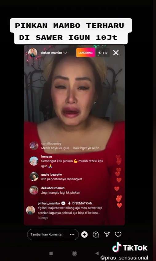 Pinkan Mambo dapat saweran 10 juta dari Ivan Gunawan