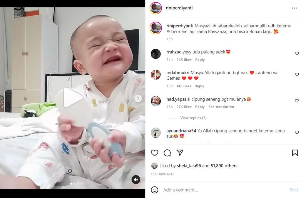 Rayyanza bertemu Sus Rini