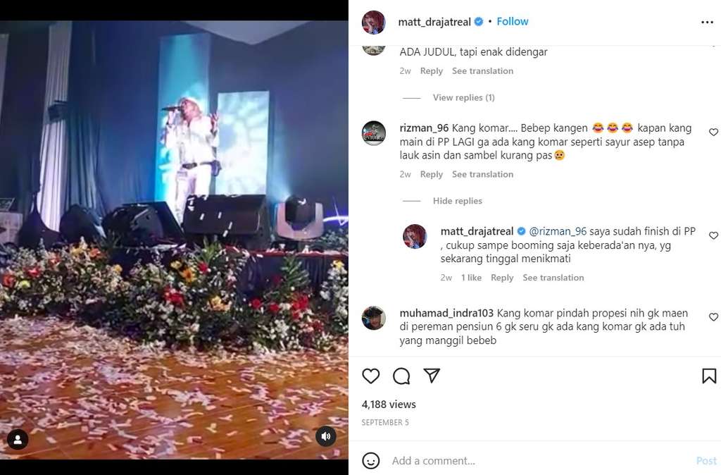 Unggahan Kang Komar Preman Pensiun
