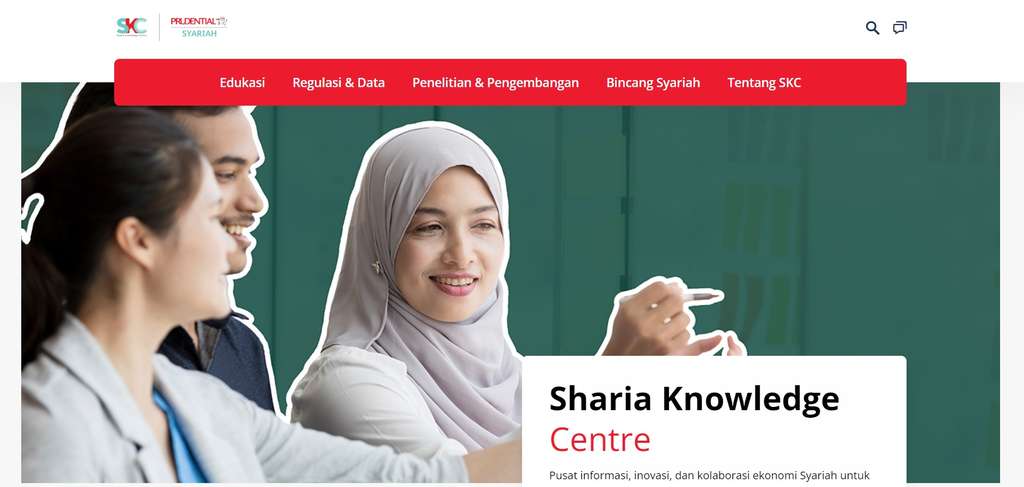 Laman website SKC milik Prudential Syariah