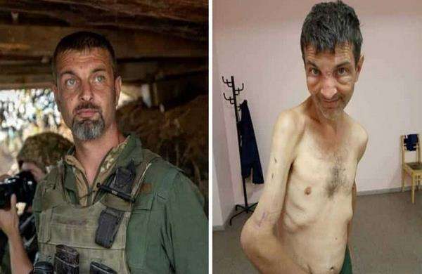 Foto before after tentara Ukraina yang jadi tawanan perang Rusia.