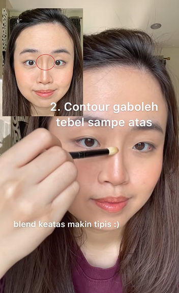Trik Mengkontur Hidung