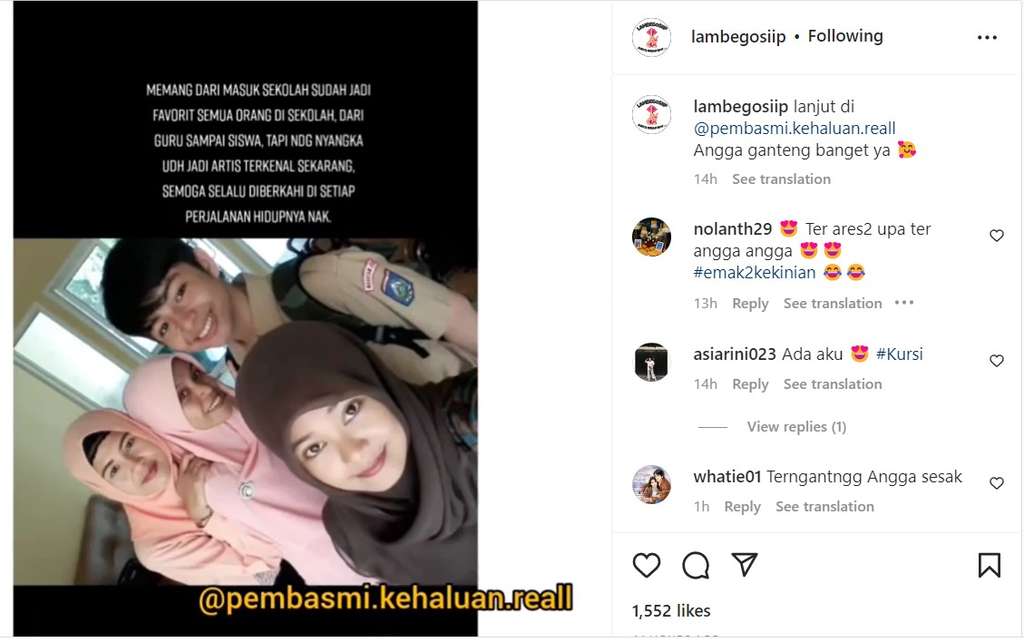 Angga Yunanda dan guru-guru di sekolahnya